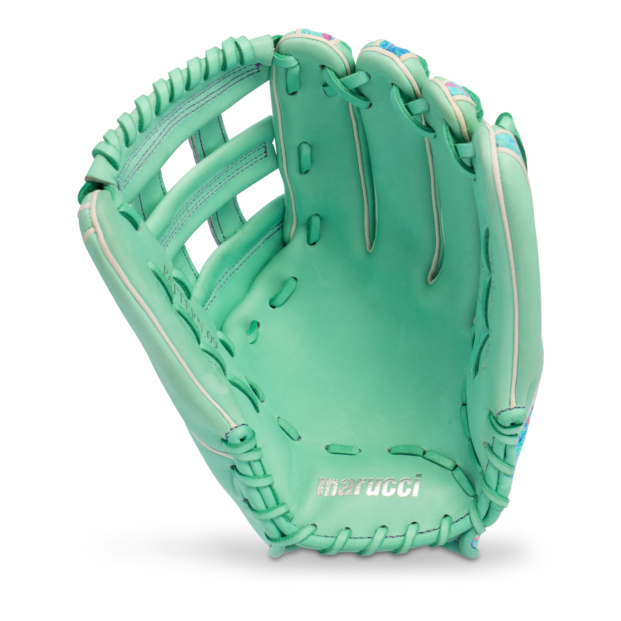 2027 Marucci Cypress Lizard Skins 12.75" Outfield  Baseball Glove MFGCYLS98R3 Mint / Coral Camo