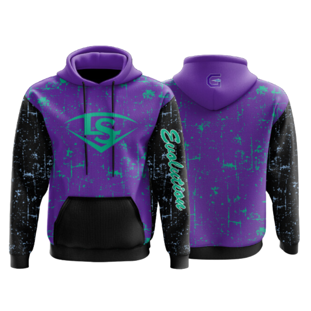 2025 Louisville Slugger x Evolution Custom Heavyweight Hoodie Miami Nights 4 "Dusk Edition" MN4