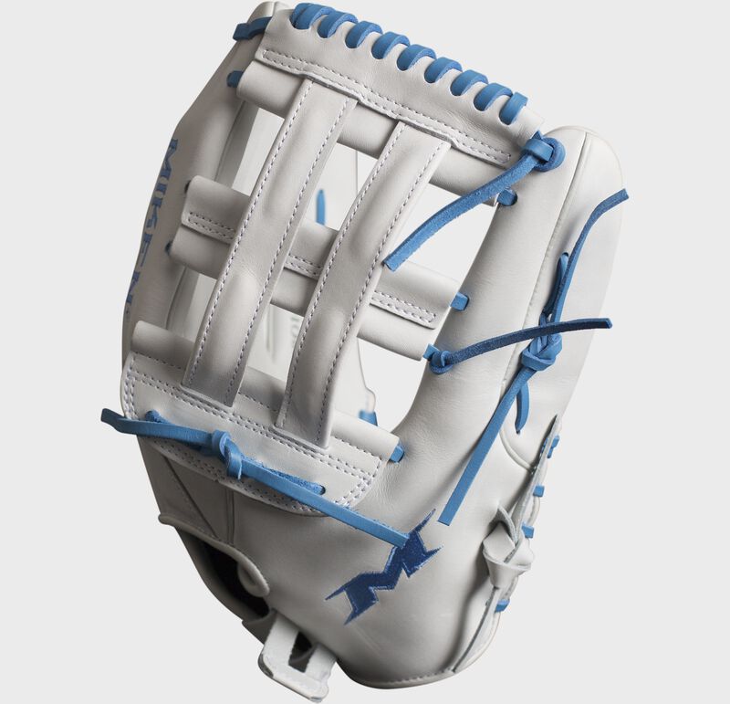 2026 Miken Pro Series 13" Utility Slo-Pitch Glove PRO130-WCB - White / Columbia Blue