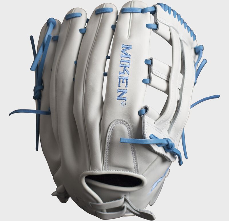 2026 Miken Pro Series 13" Utility Slo-Pitch Glove PRO130-WCB - White / Columbia Blue