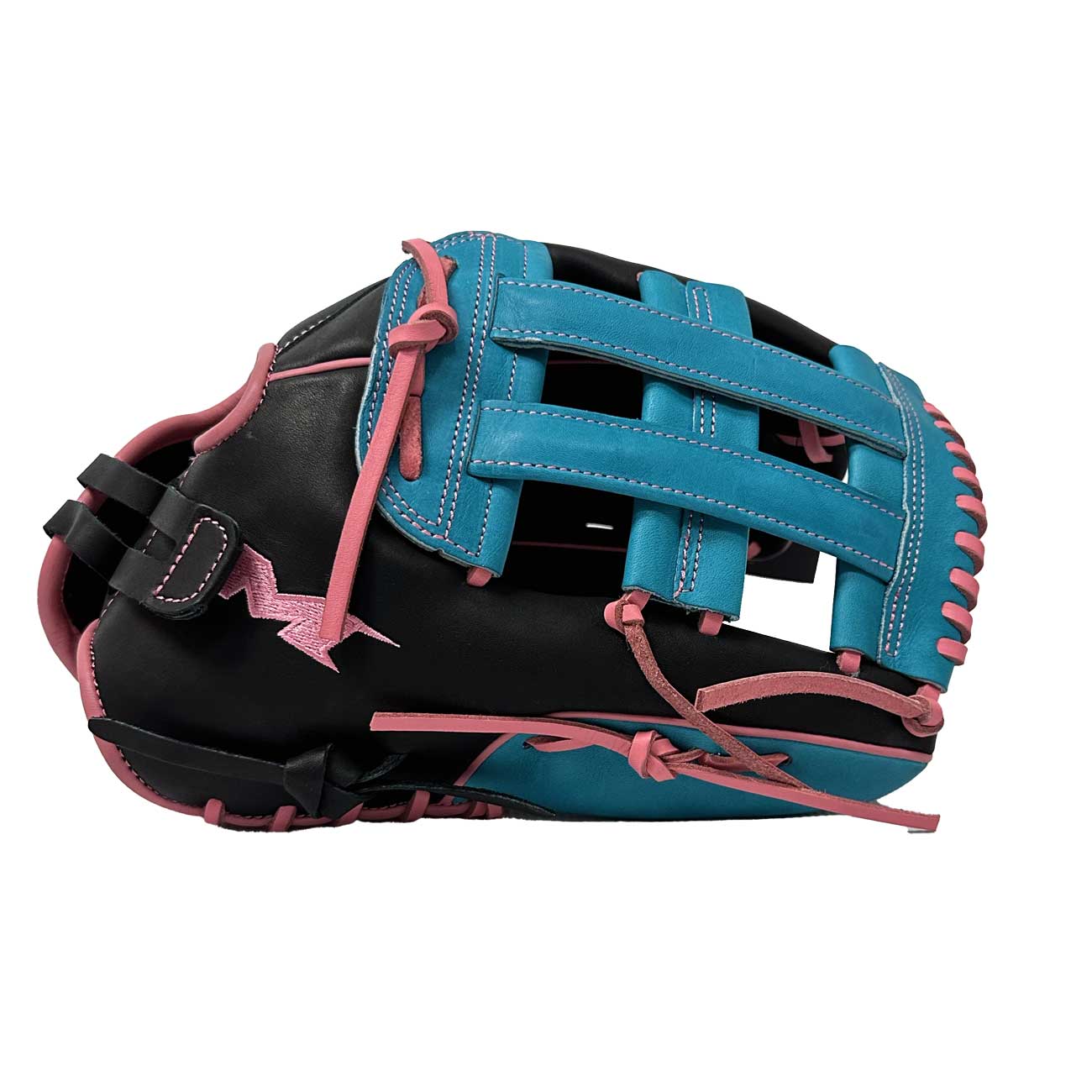 2026 Miken Pro Series 13" Utility Slo-Pitch Glove PRO130-BTEP- Black / Teal / Pink