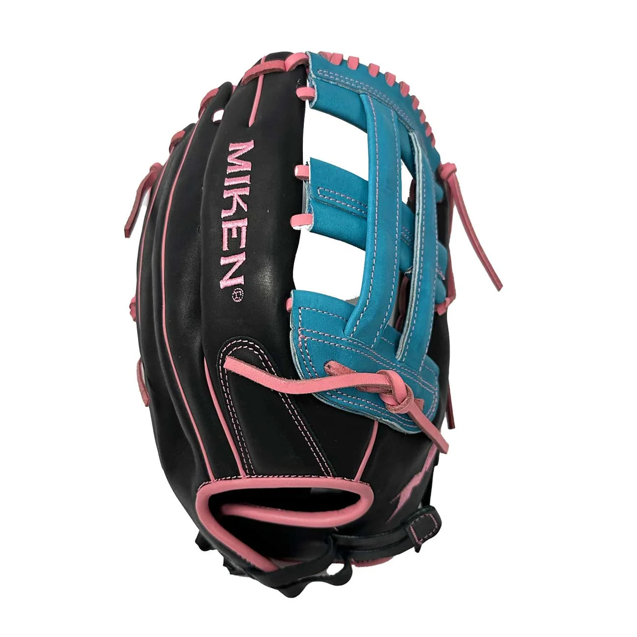 2026 Miken Pro Series 13" Utility Slo-Pitch Glove PRO130-BTEP- Black / Teal / Pink