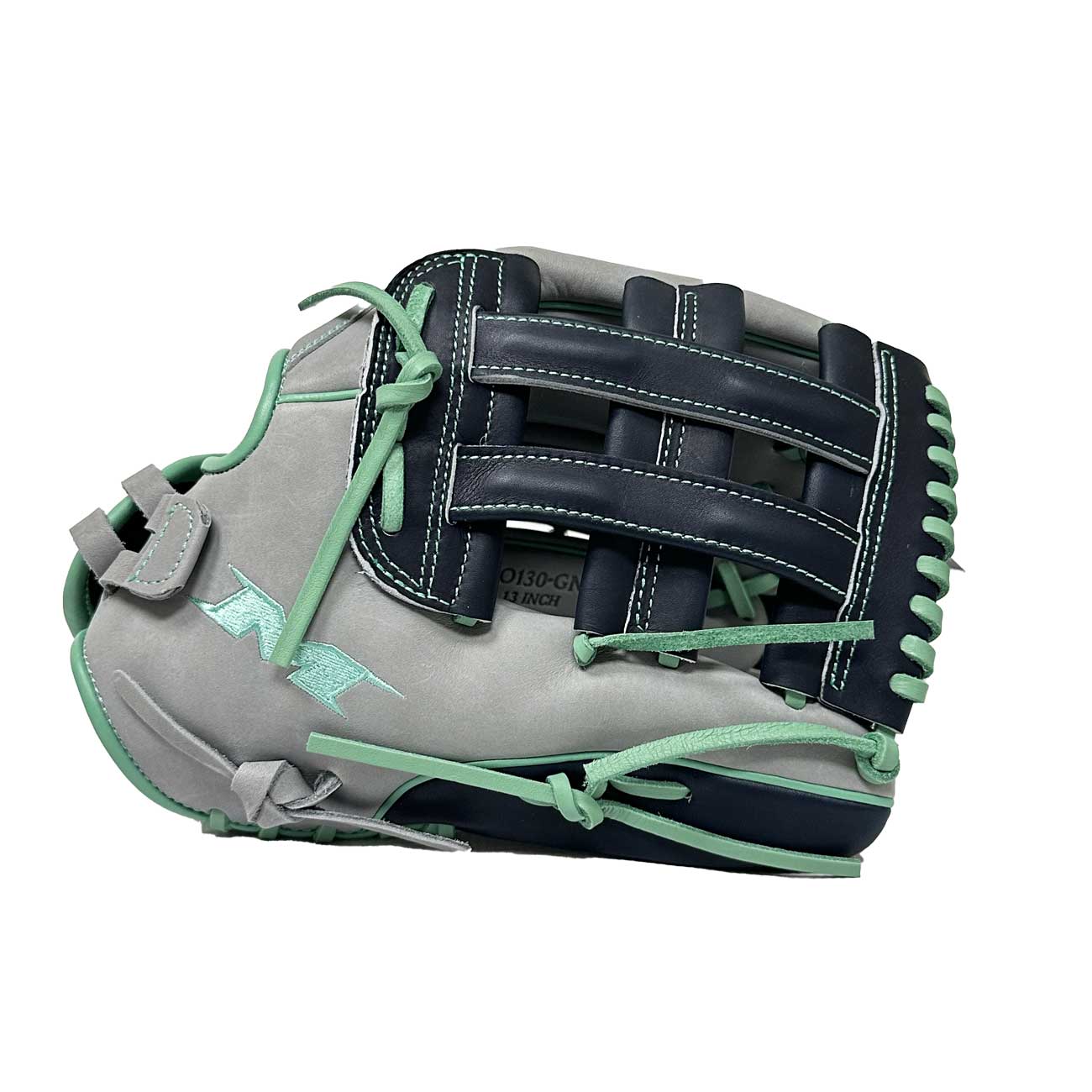 2026 Miken Pro Series 13" Utlilty Slo-Pitch Glove PRO130-GNMT - Grey / Black / Mint