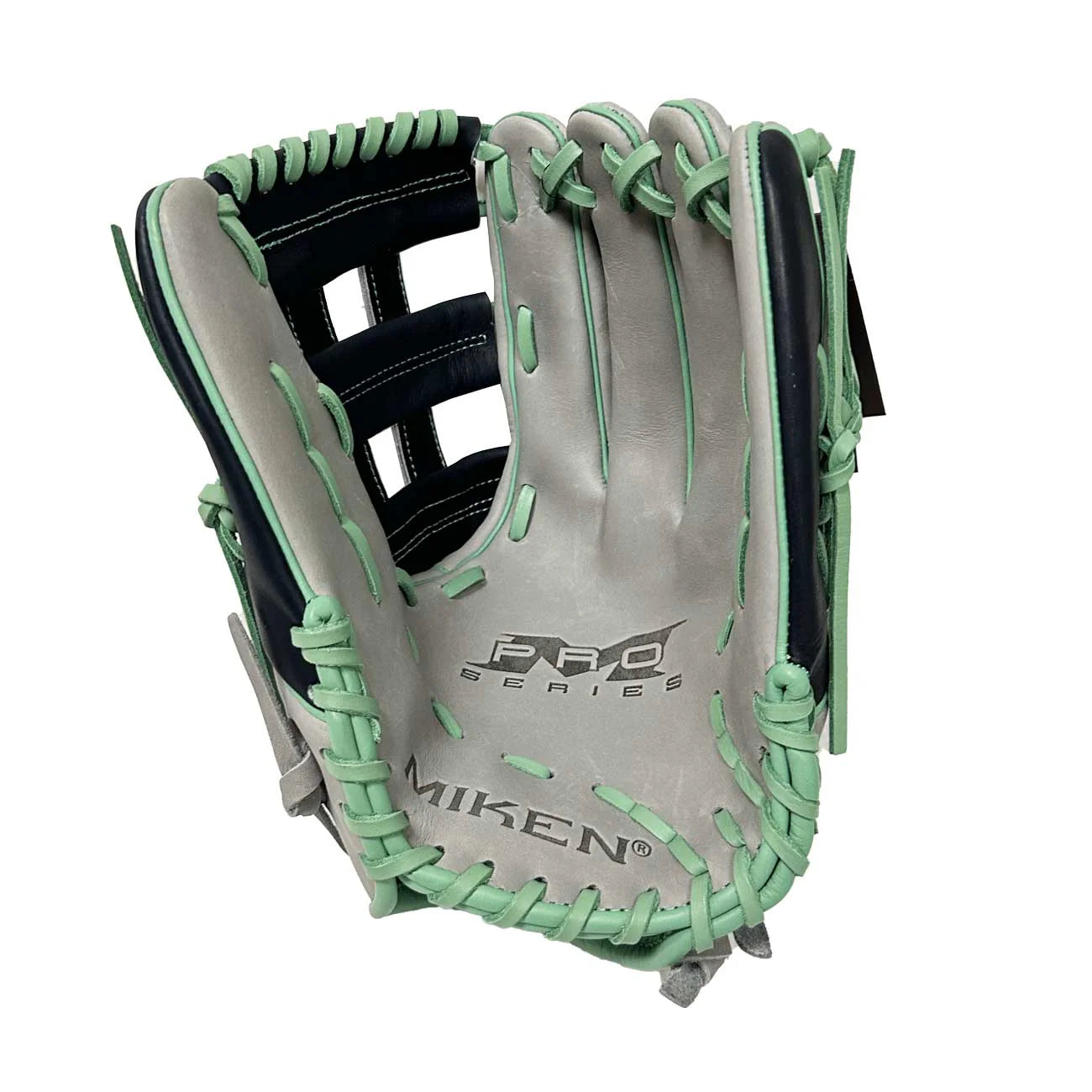 2026 Miken Pro Series 13" Utlilty Slo-Pitch Glove PRO130-GNMT - Grey / Black / Mint