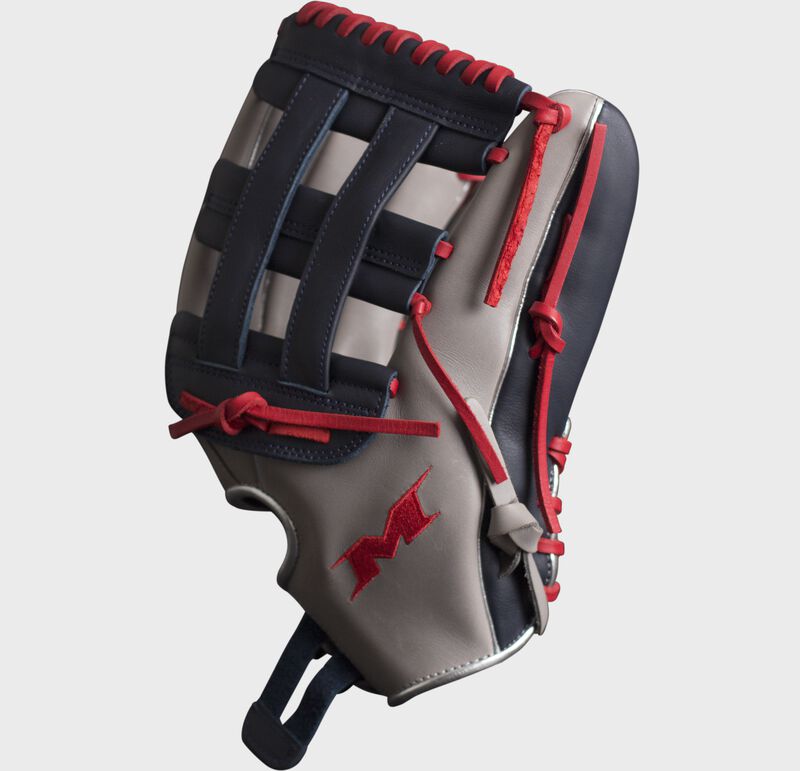 2026 Miken Players Series 14" Outfield Slo-Pitch Glove PS140-6GN- Grey / Navy