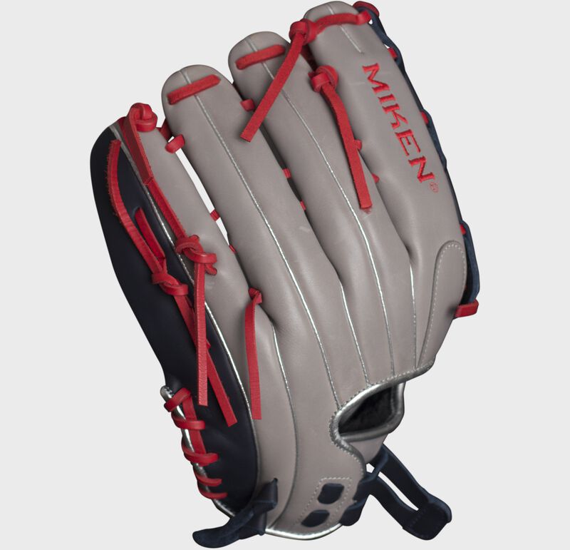 2026 Miken Players Series 15" Outfield Slo-Pitch Glove PS150-6GN- Grey / Navy