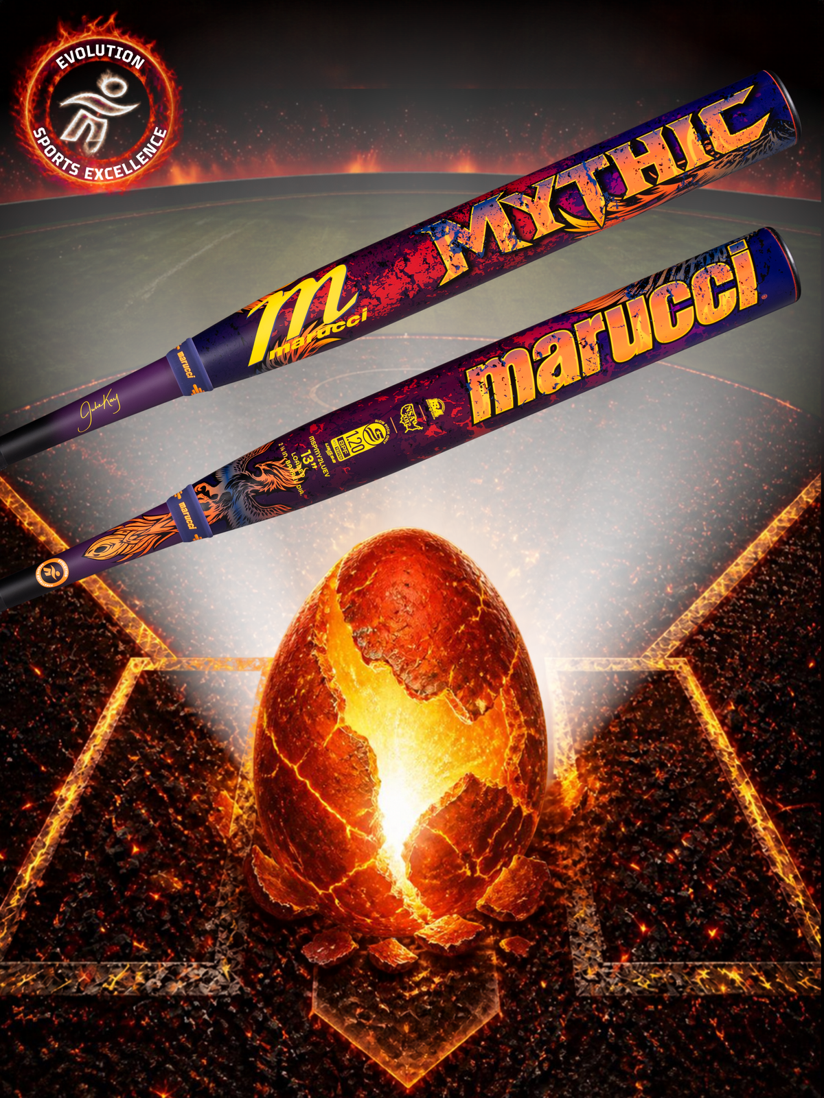 2026 Marucci Mythic Evolution Exclusive 2 Piece Loaded (0.5 oz) 13" Slo-Pitch Bat USSSA
