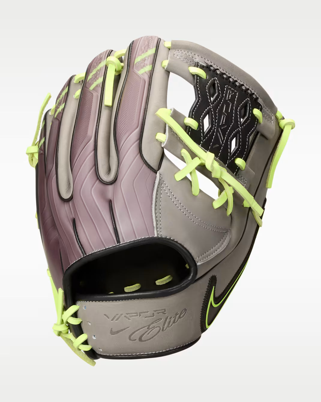 2025 Nike Vapor Elite Snake Eyes Web 11.5" Infield Baseball Glove Right Hand Throw - Grey / Volt / Black