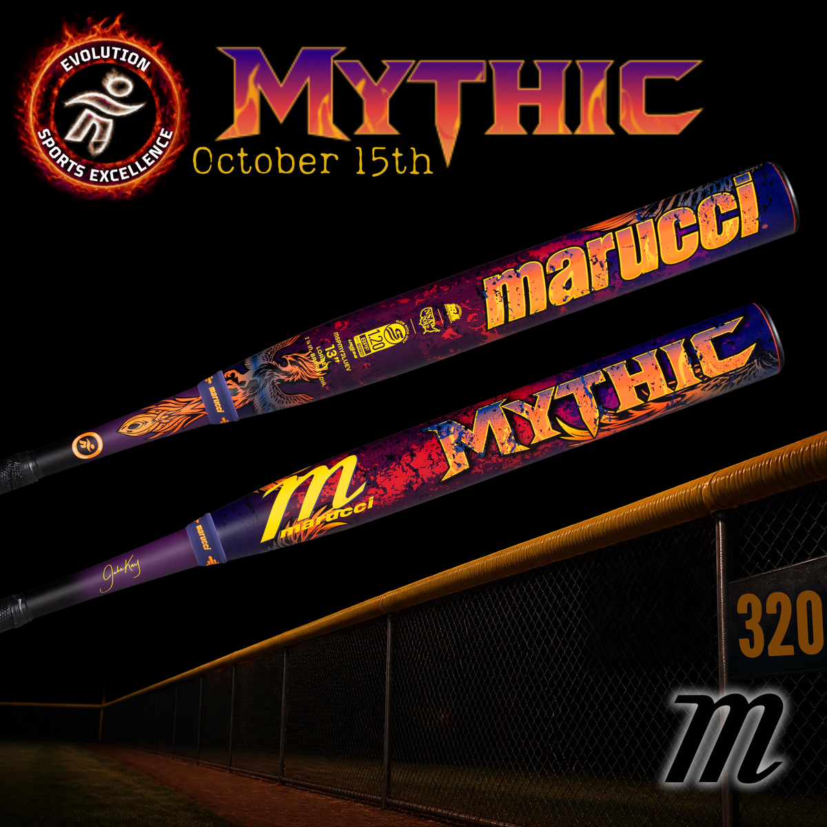 2026 Marucci Mythic Evolution Exclusive 2 Piece Loaded (0.5 oz) 13" Slo-Pitch Bat USSSA