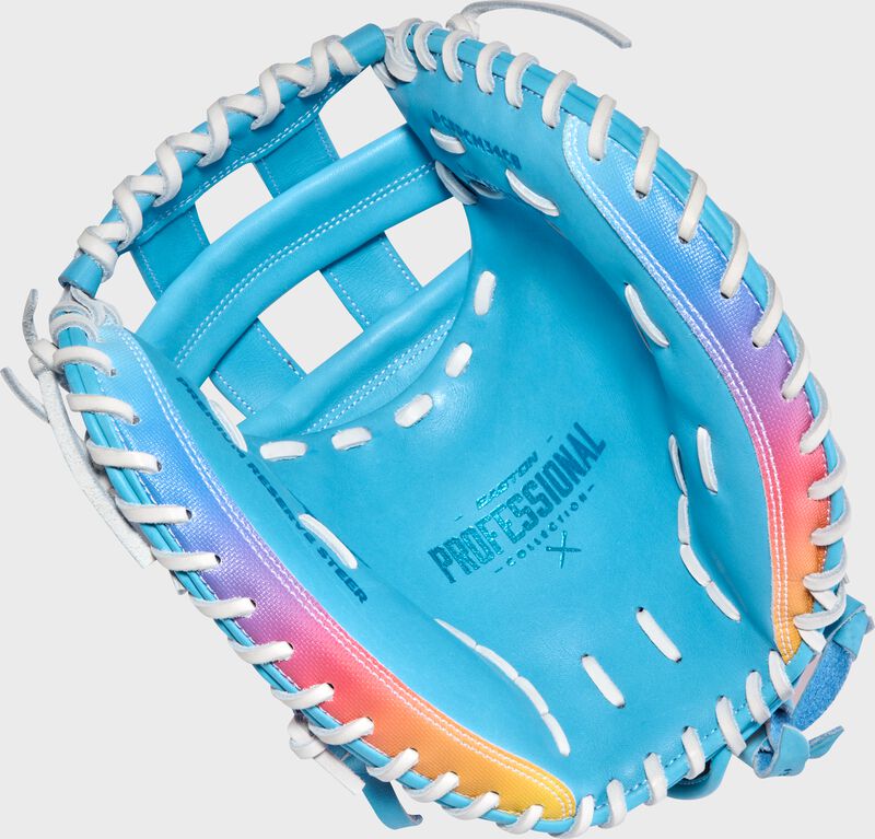 2026 Easton Color Splash 3.0 Pro Collection  34" Fastpitch Catchers Glove PCFPCM34CB- Columbia Blue / White