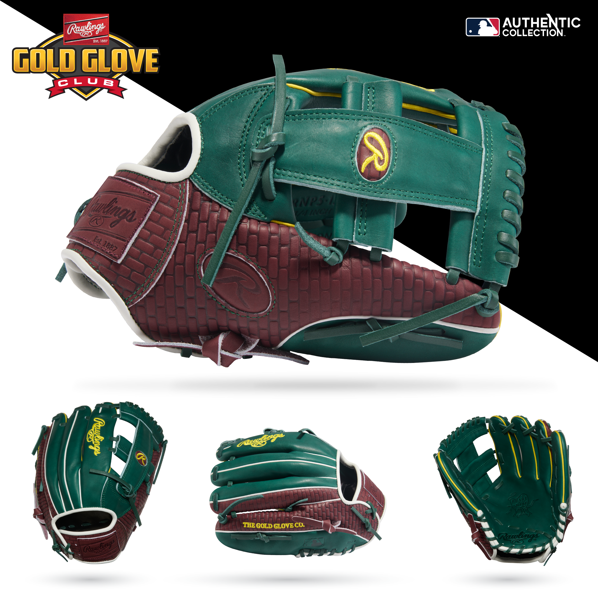 2025 Rawlings Heart of the Hide Gold Glove Club Sep 11.75" Infield Baseball Glove PRORNP5-13DG Right Hand Throw