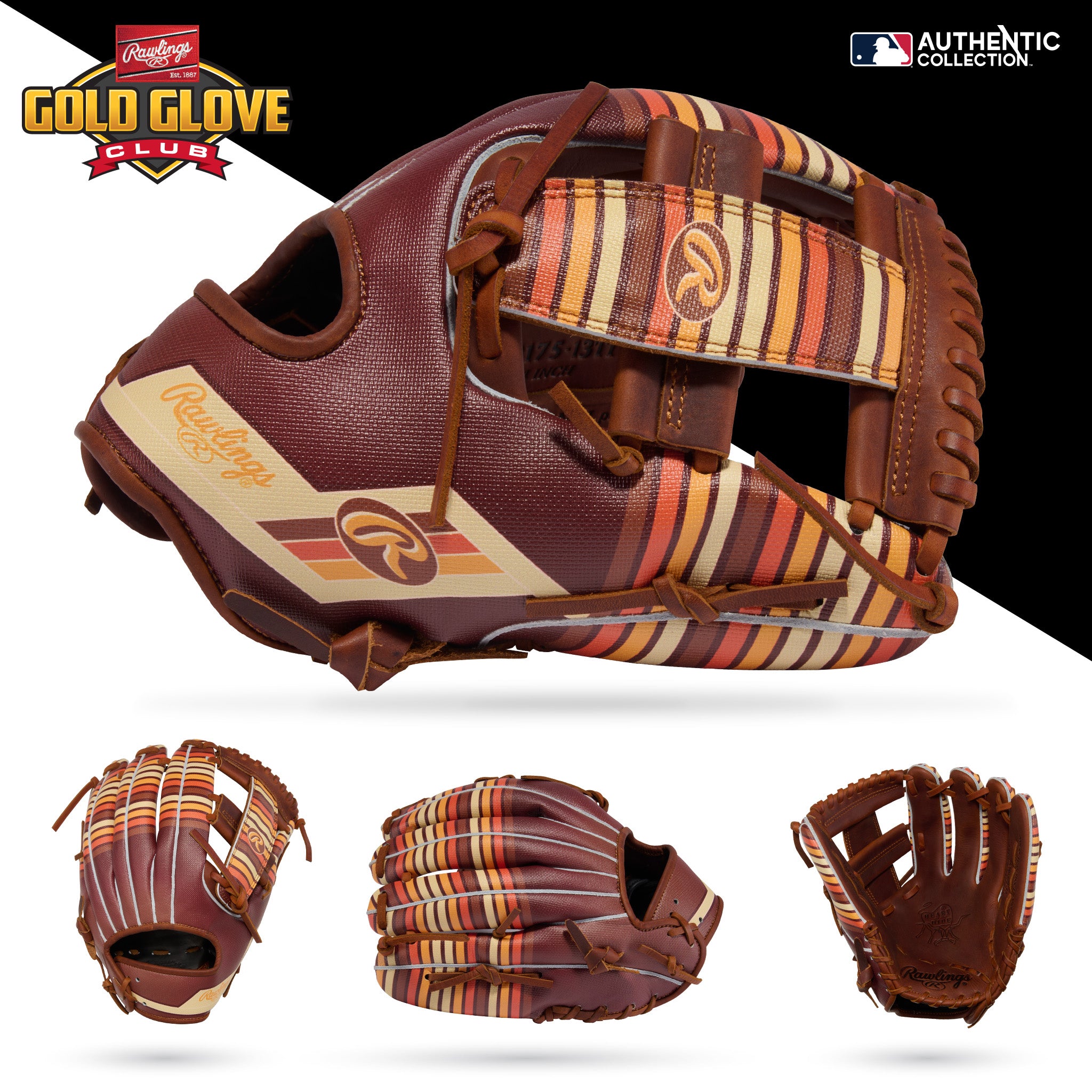 2025 Rawlings Heart of the Hide Gold Glove Club December 11.75" Utility Baseball Glove PROR2175-13TI Right Hand Throw