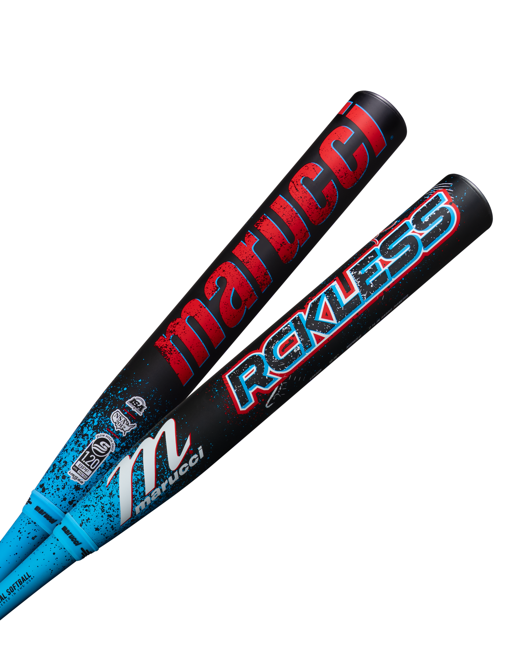 2026 Marucci Rckless Blue 2 Pc Loaded (0.5oz) 12.75" Slo-Pitch Bat USSSA MSPR2LU