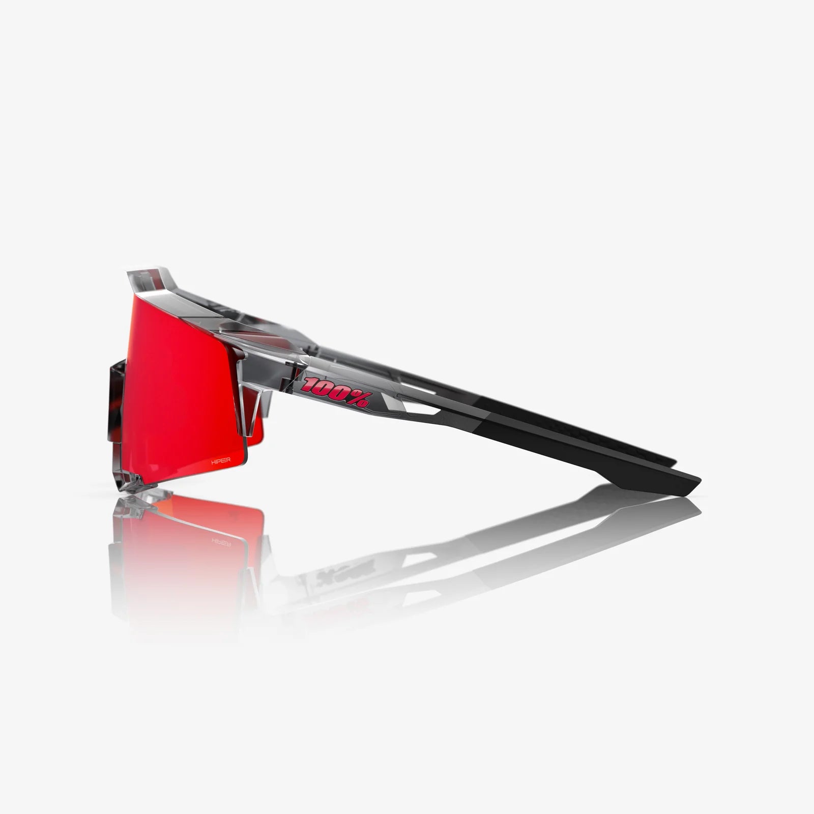 100% Speedcraft MLB Polished Translucent Grey Sunglasses - Mirror Lens