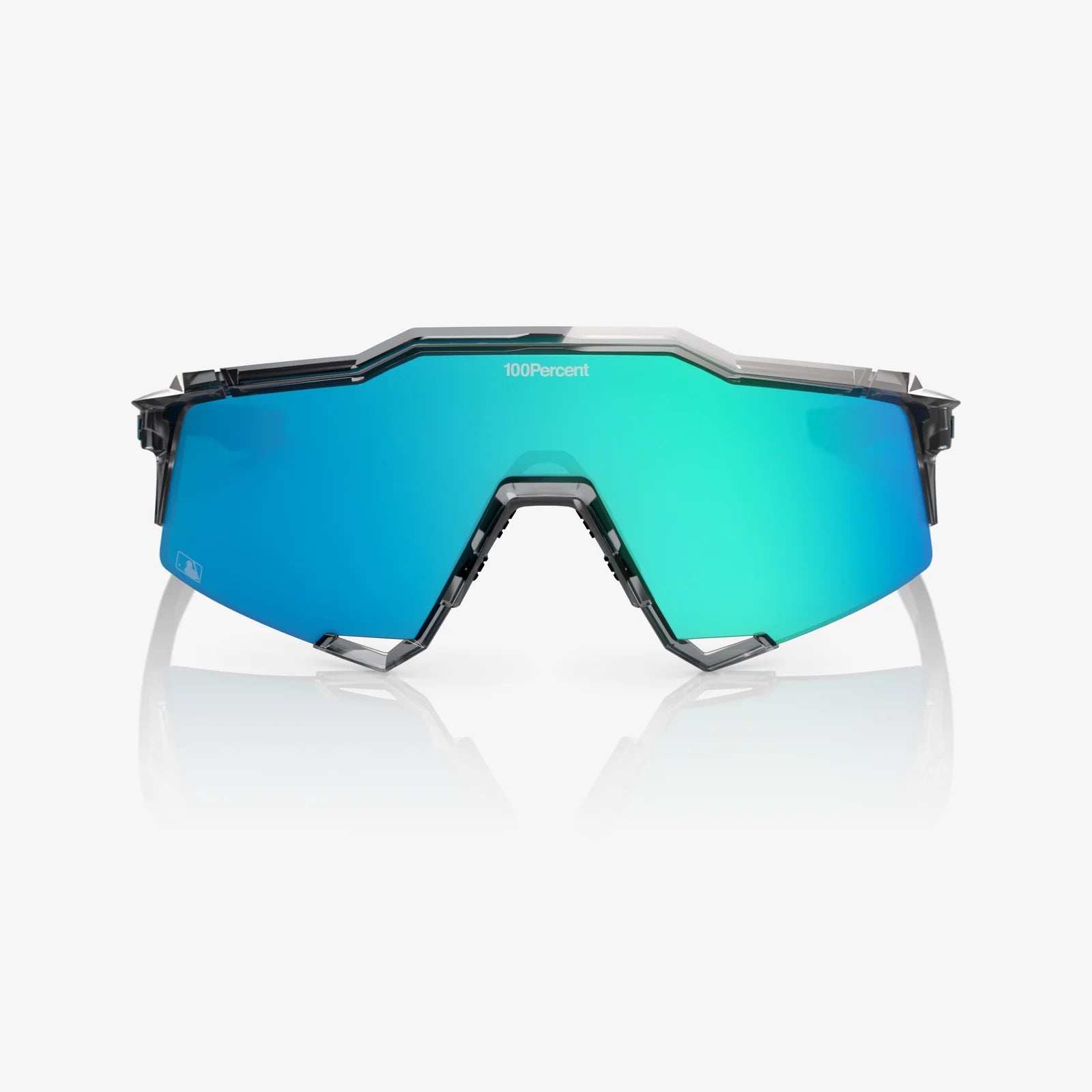100% Speedcraft MLB Polished Translucent Grey Sunglasses - Mirror Lens