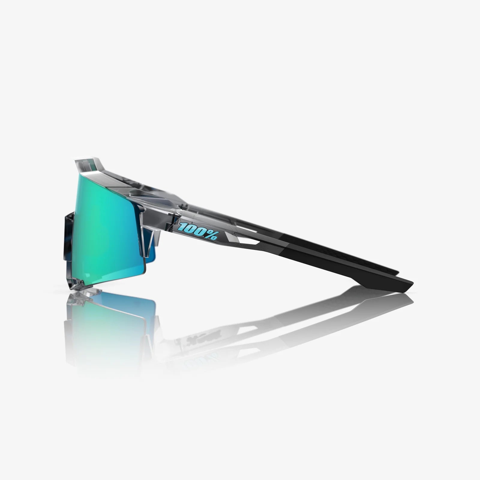 100% Speedcraft MLB Polished Translucent Grey Sunglasses - Mirror Lens