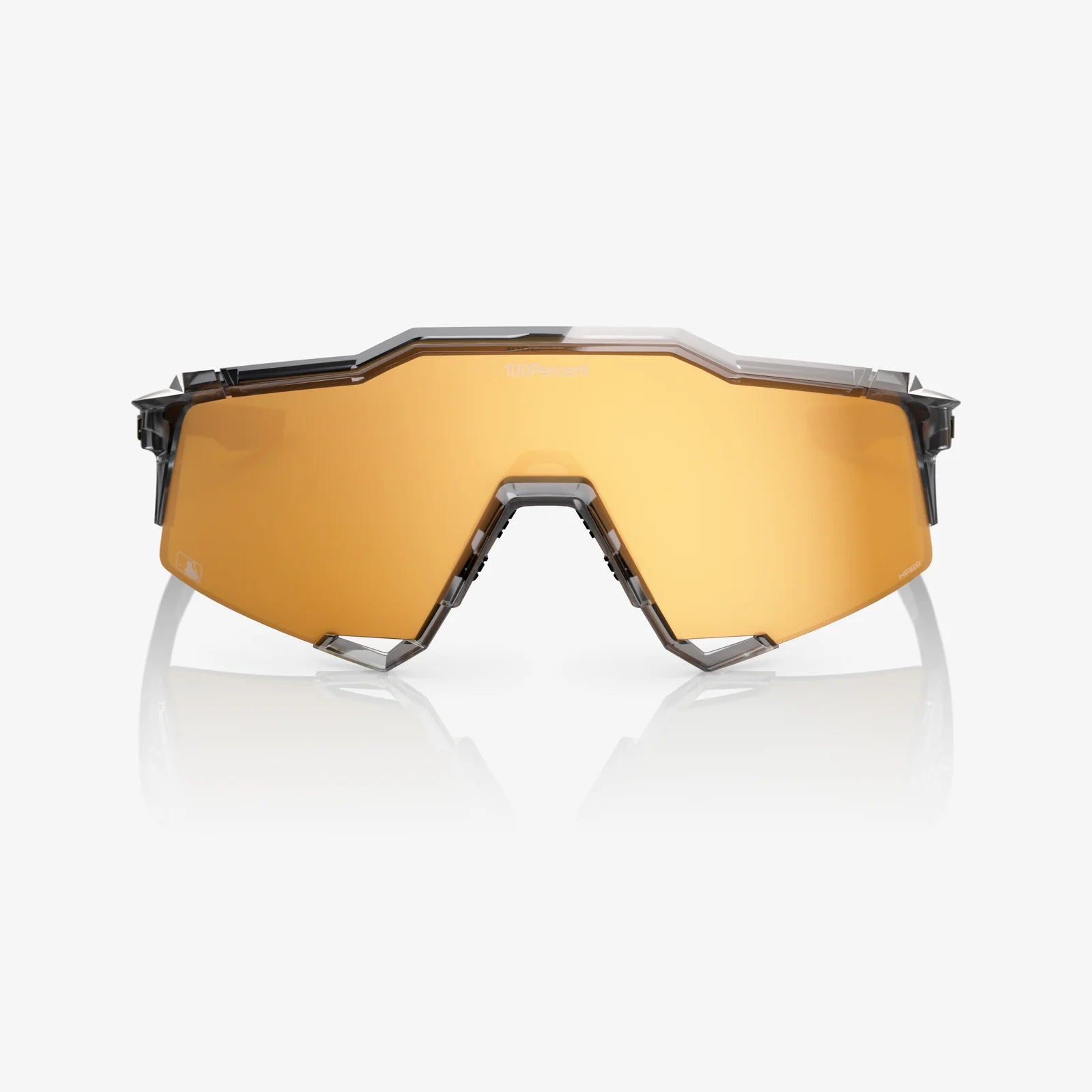 100% Speedcraft MLB Polished Translucent Grey Sunglasses - Mirror Lens