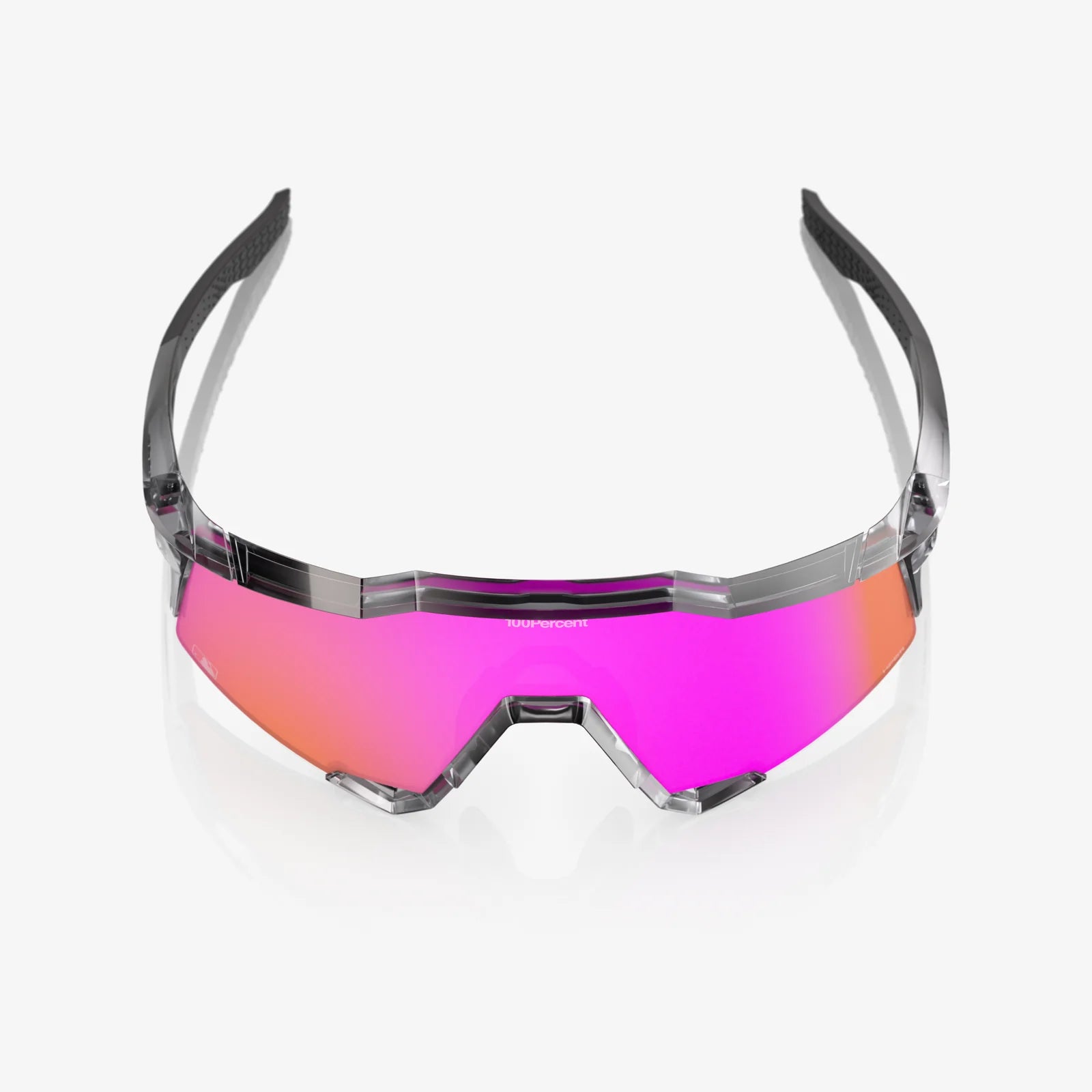 100% Speedcraft MLB Polished Translucent Grey Sunglasses - Mirror Lens