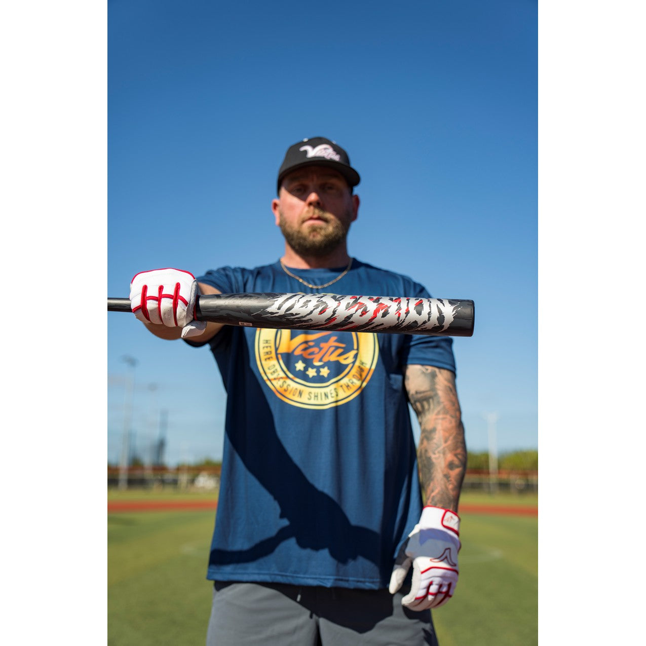2026 Victus Obsession Red "Steele Lewis" 2 Piece  Ya-Ya (0.5oz) 12.75" Slo-Pitch Bat USSSA VSPR2YUSTL
