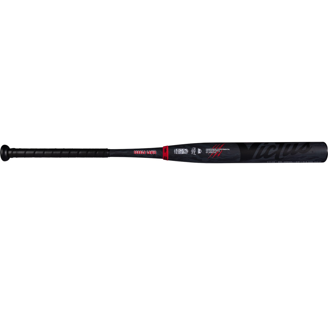 2026 Victus Obsession Red "Steele Lewis" 2 Piece  Ya-Ya (0.5oz) 12.75" Slo-Pitch Bat USSSA VSPR2YUSTL
