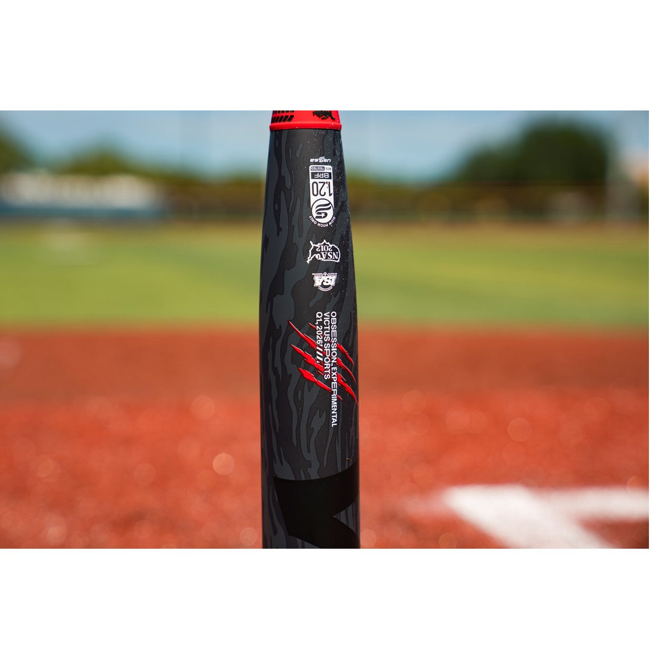 2026 Victus Obsession Red "Steele Lewis" 2 Piece  Ya-Ya (0.5oz) 12.75" Slo-Pitch Bat USSSA VSPR2YUSTL