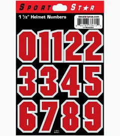 2025 Sportstar Helmet Numbers 1.5" with outline