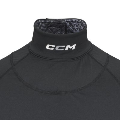 2024 CCM Mens Top Cut Long Sleeve Compression Shirt with Neck Guard - TNG4BA-AD