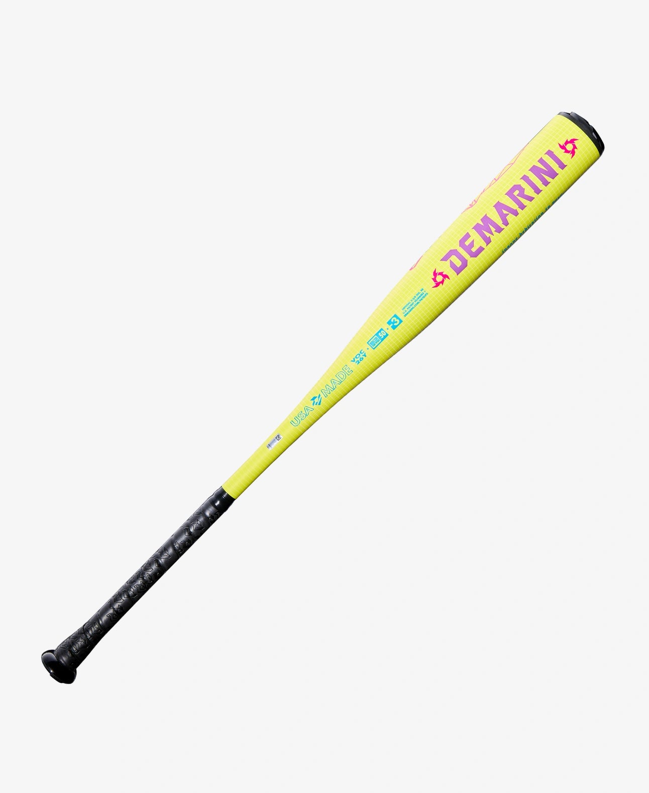 2026 Demarini Solar Yellow Voodoo One -3 1 Piece Baseball Bat BBCOR WBD2651010