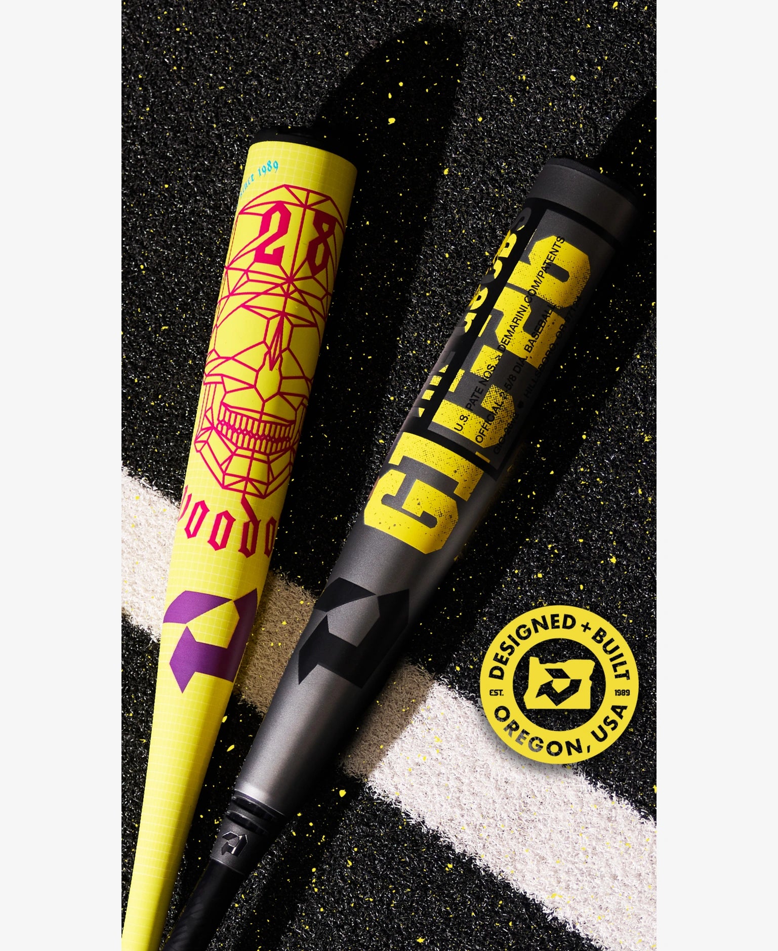 2026 Demarini Solar Yellow Voodoo One -3 1 Piece Baseball Bat BBCOR WBD2651010