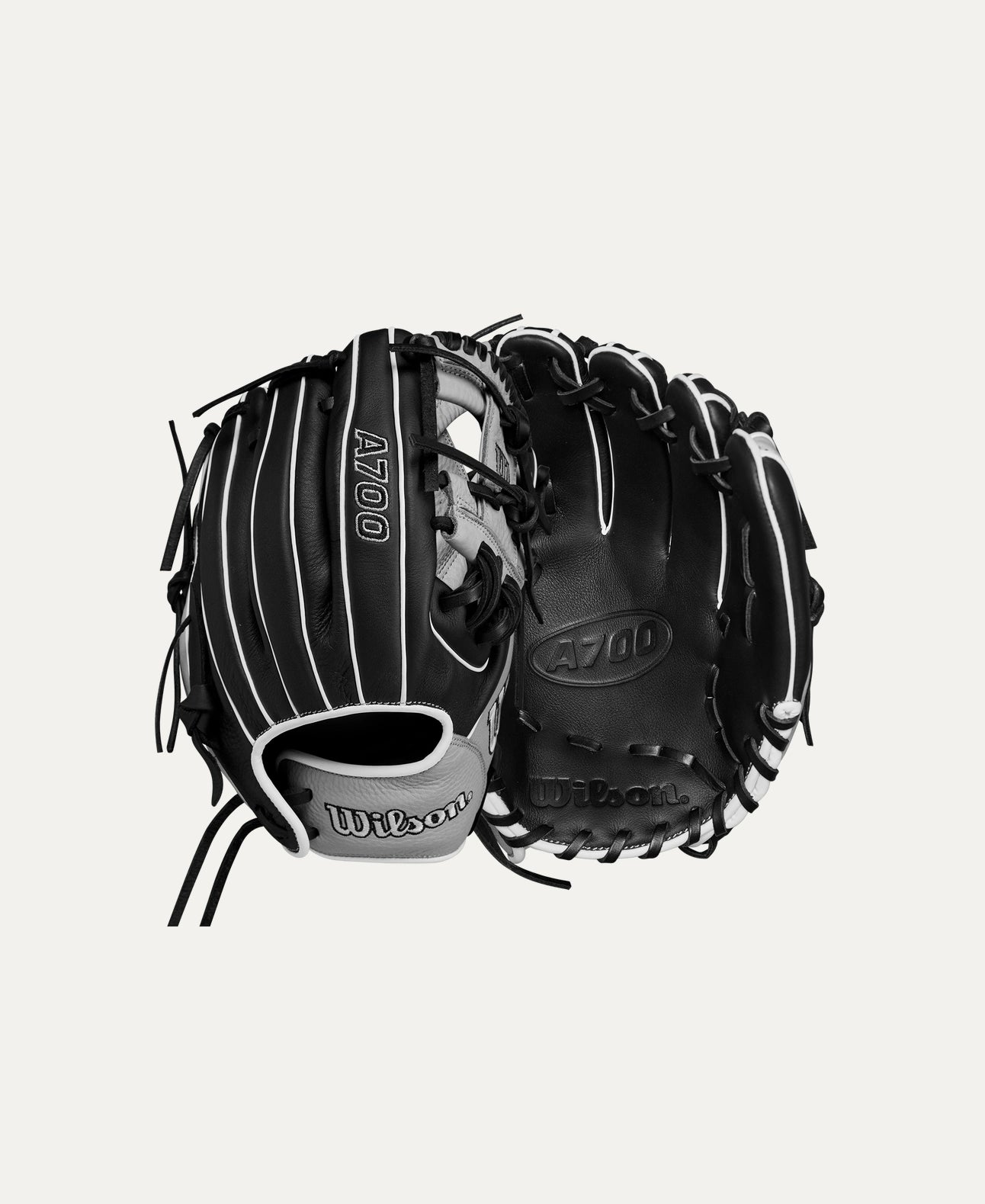 2025 Wilson A700 11.5" Infield Baseball Glove Right Hand Throw-Black/Silver/White