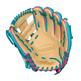 BB GLOVE WILSON A2000 1786 TEAL/BLONDE  11.5&#39;&#39; BS25