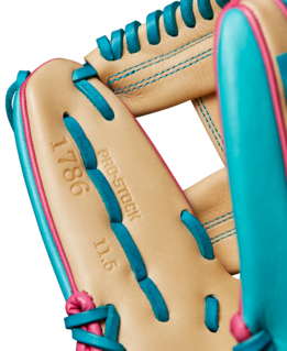 BB GLOVE WILSON A2000 1786 TEAL/BLONDE  11.5&#39;&#39; BS25