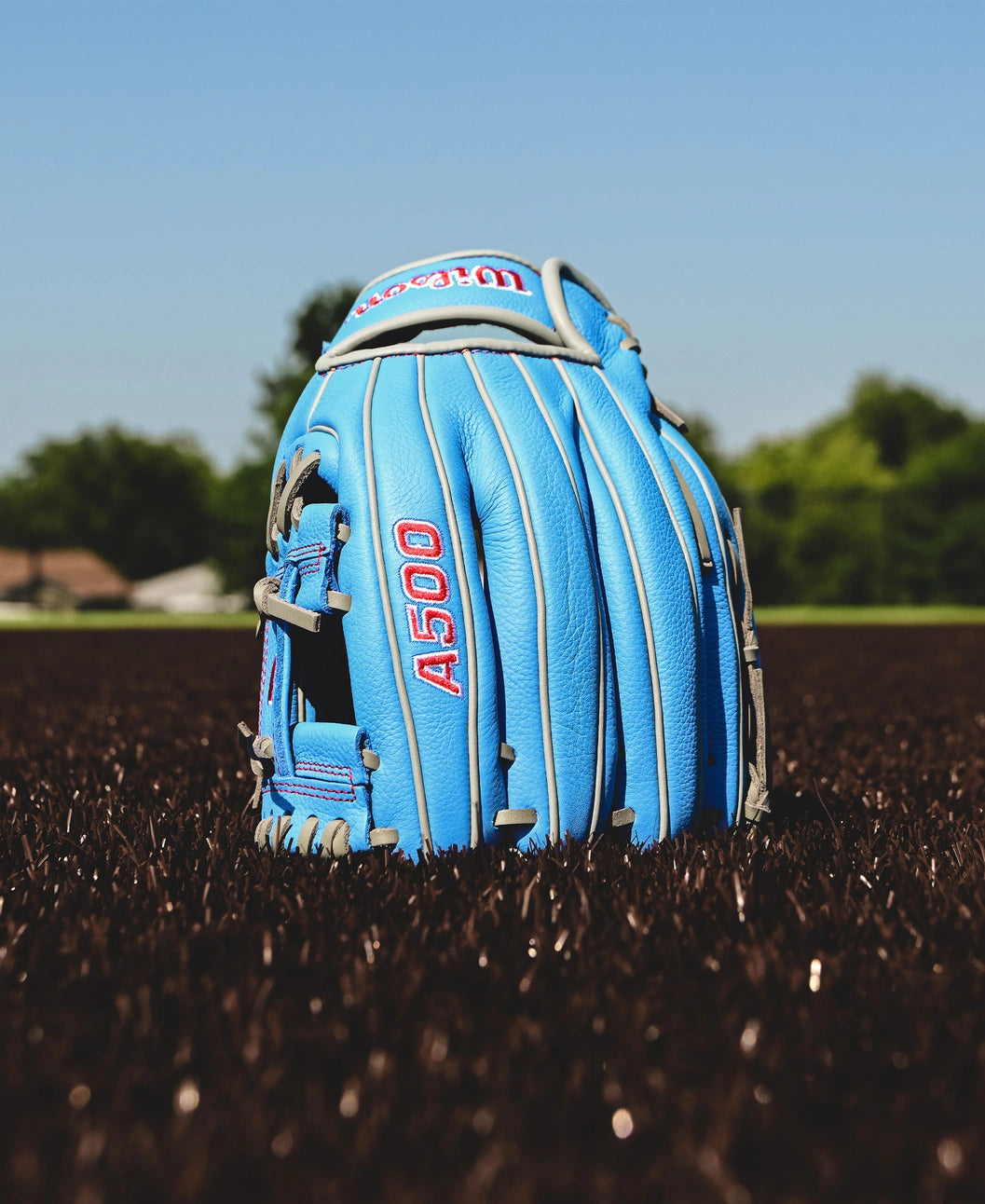 2025 Wilson A500 11" Utility Baseball Glove Right Hand Throw-Blue/Grey/Red