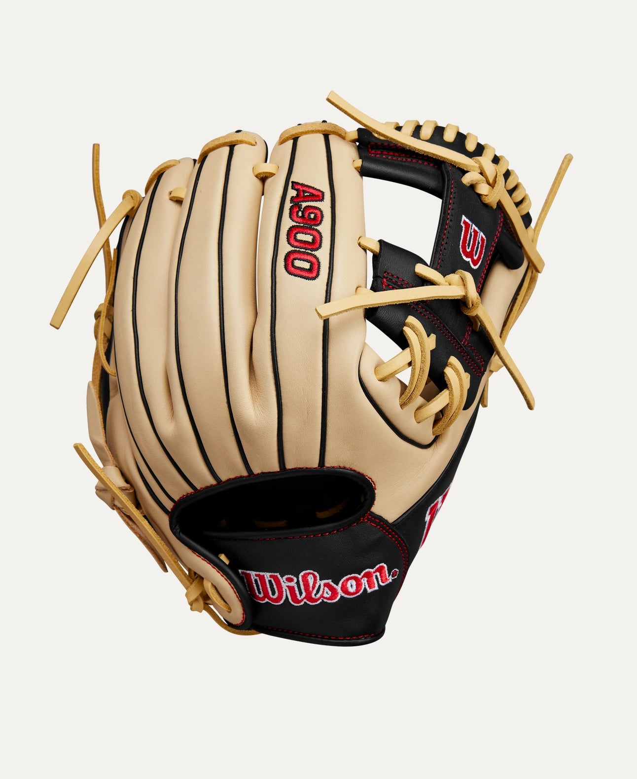 2025 Wilson A900 PF115 11.5" Infield Baseball Glove Right Hand Throw-Blonde/Black/Red