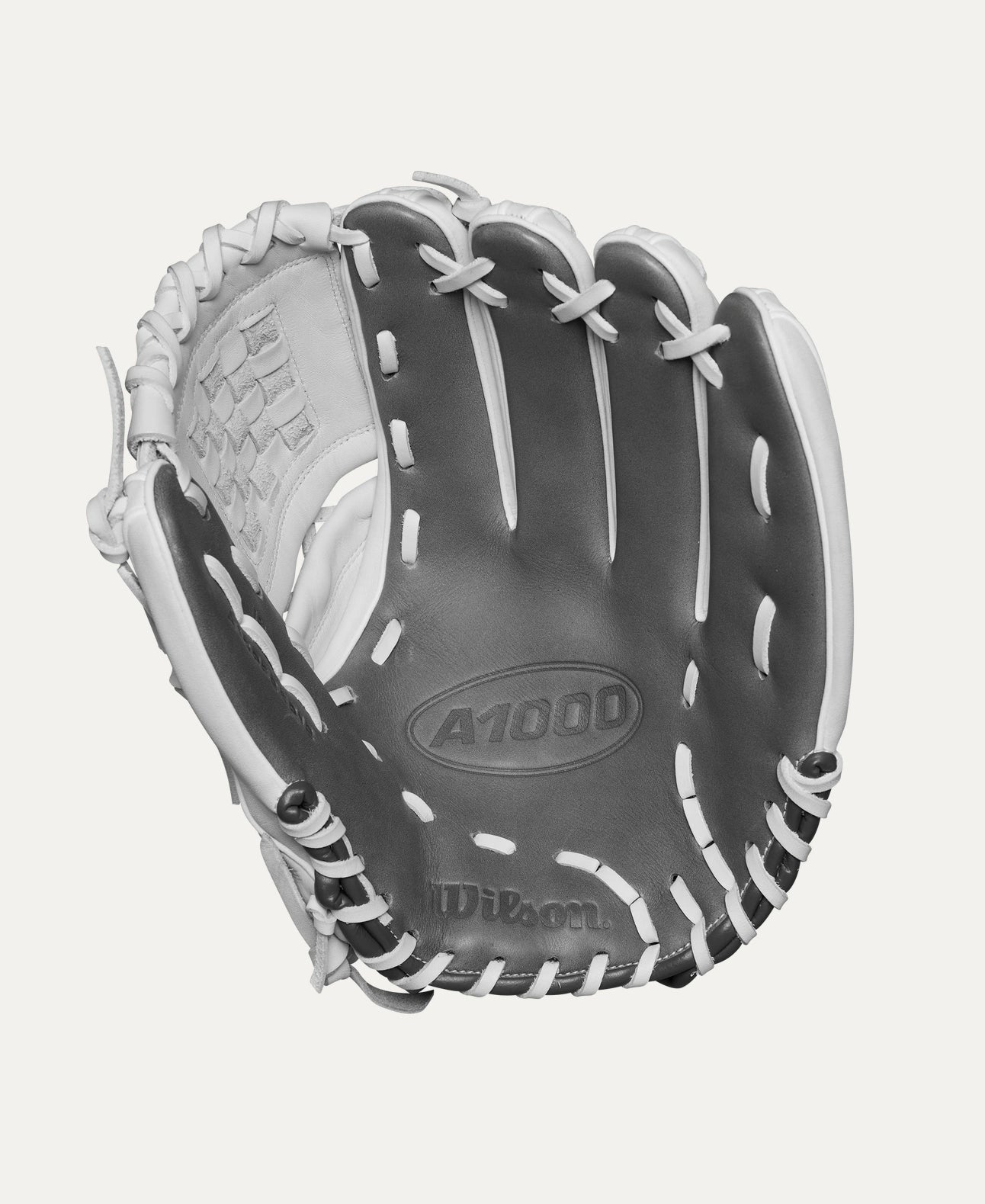 2025 Wilson A1000 P12 12" Pitchers Softball Glove Left Hand Throw- Grey/White