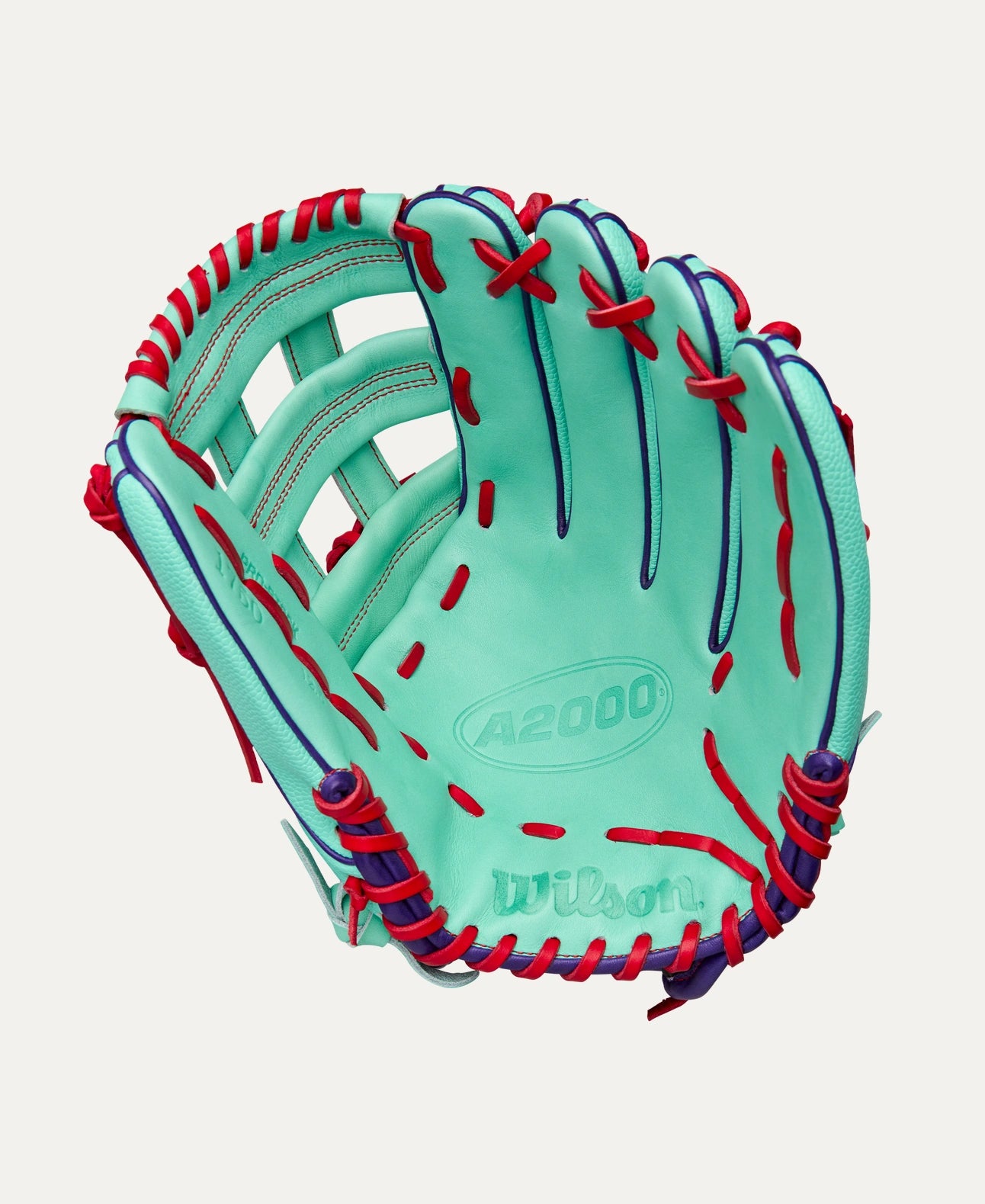 2025 Wilson A2000 1750SS Fall 12.5" Outfield Baseball Glove Right Hand Throw-Seafoam/Red/Purple