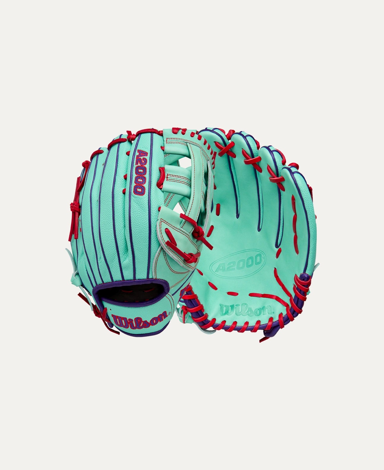 2025 Wilson A2000 1750SS Fall 12.5" Outfield Baseball Glove Right Hand Throw-Seafoam/Red/Purple