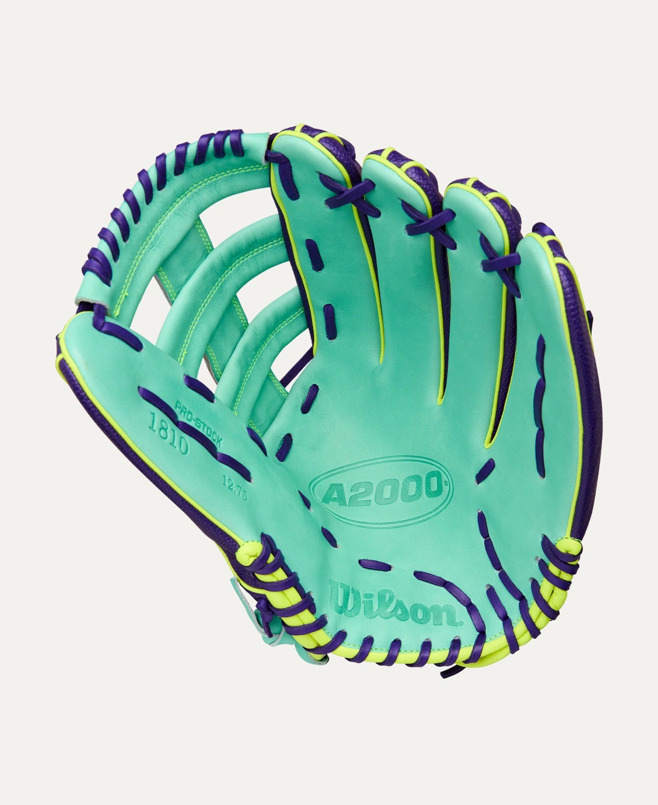 2025 Wilson A2000 Fall 1810SS 12.75" Outfield Baseball Glove Right Hand Throw-Seafoam-PurpleSS