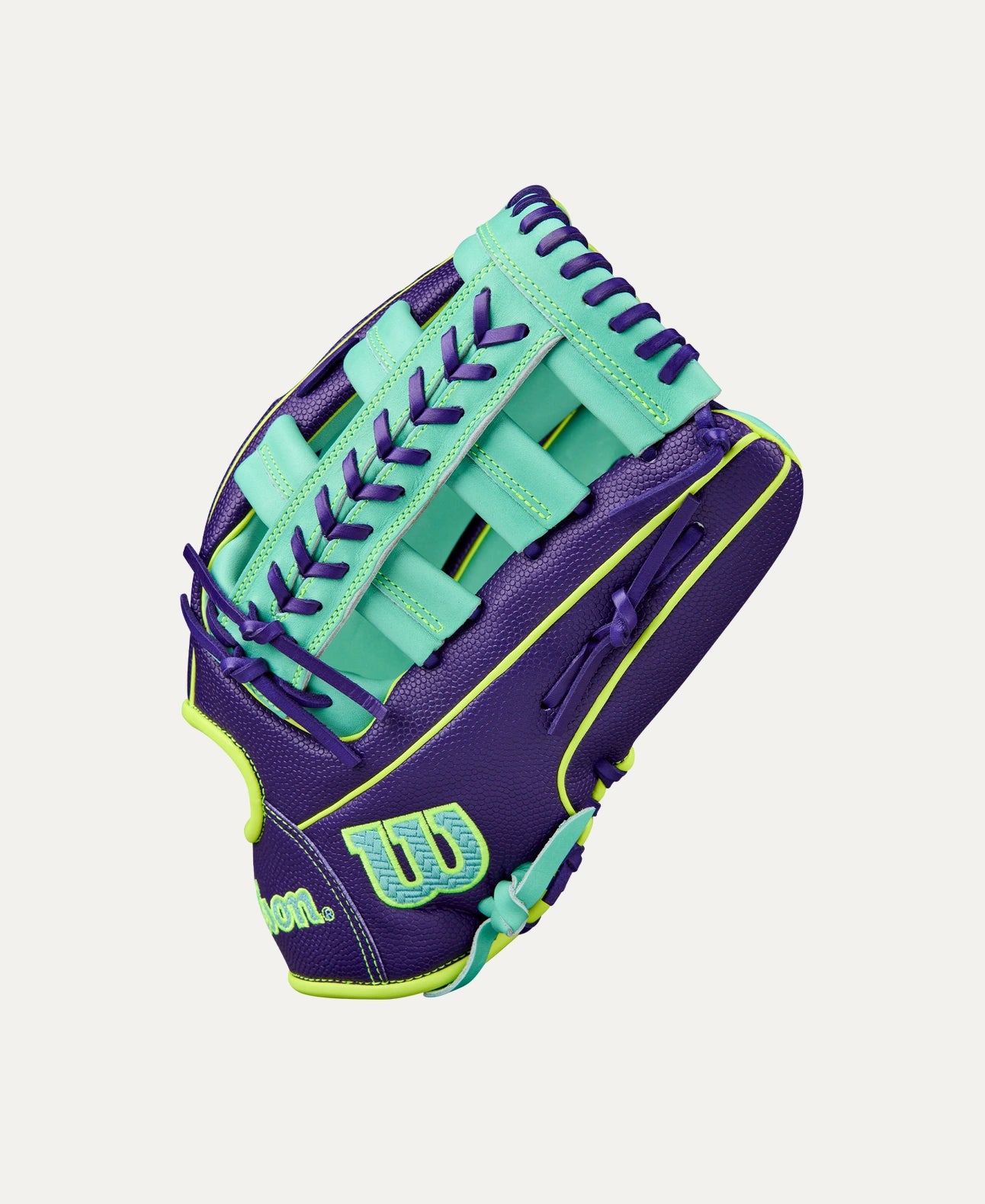 2025 Wilson A2000 Fall 1810SS 12.75" Outfield Baseball Glove Right Hand Throw-Seafoam-PurpleSS