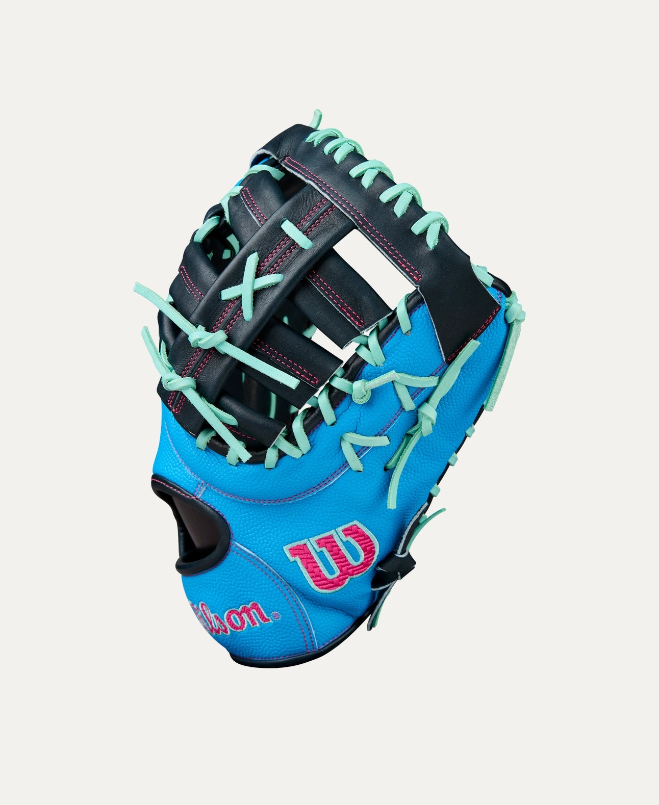 2025 Wilson A2000 Fall 1677SS 12.5" First Base Baseball Glove- Navy Palm/Sky Blue SS/Seafoam