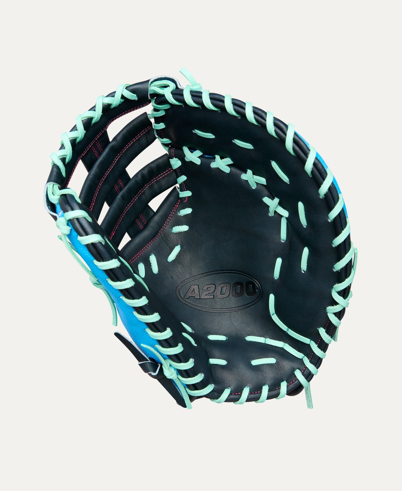 2025 Wilson A2000 Fall 1677SS 12.5" First Base Baseball Glove- Navy Palm/Sky Blue SS/Seafoam