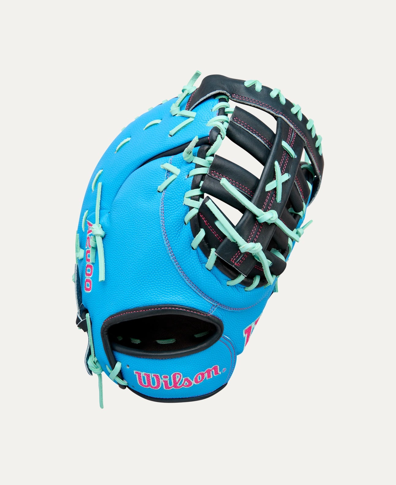 2025 Wilson A2000 Fall 1677SS 12.5" First Base Baseball Glove- Navy Palm/Sky Blue SS/Seafoam