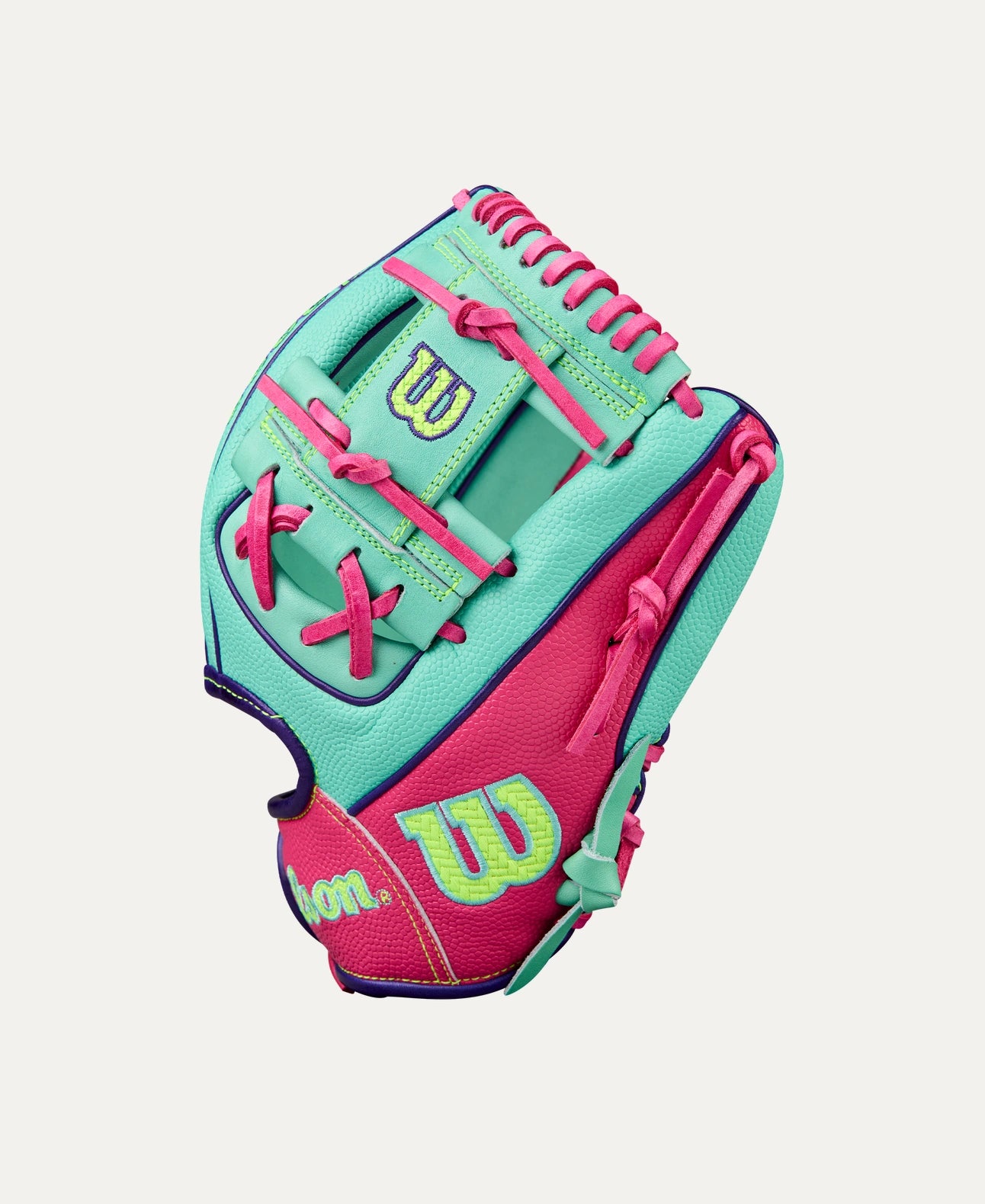 2025 Wilson A2000 Fall DP15SS 11.5" Infield Baseball Glove Right Hand Throw-Seafoam SS/Pink SS/Yellow