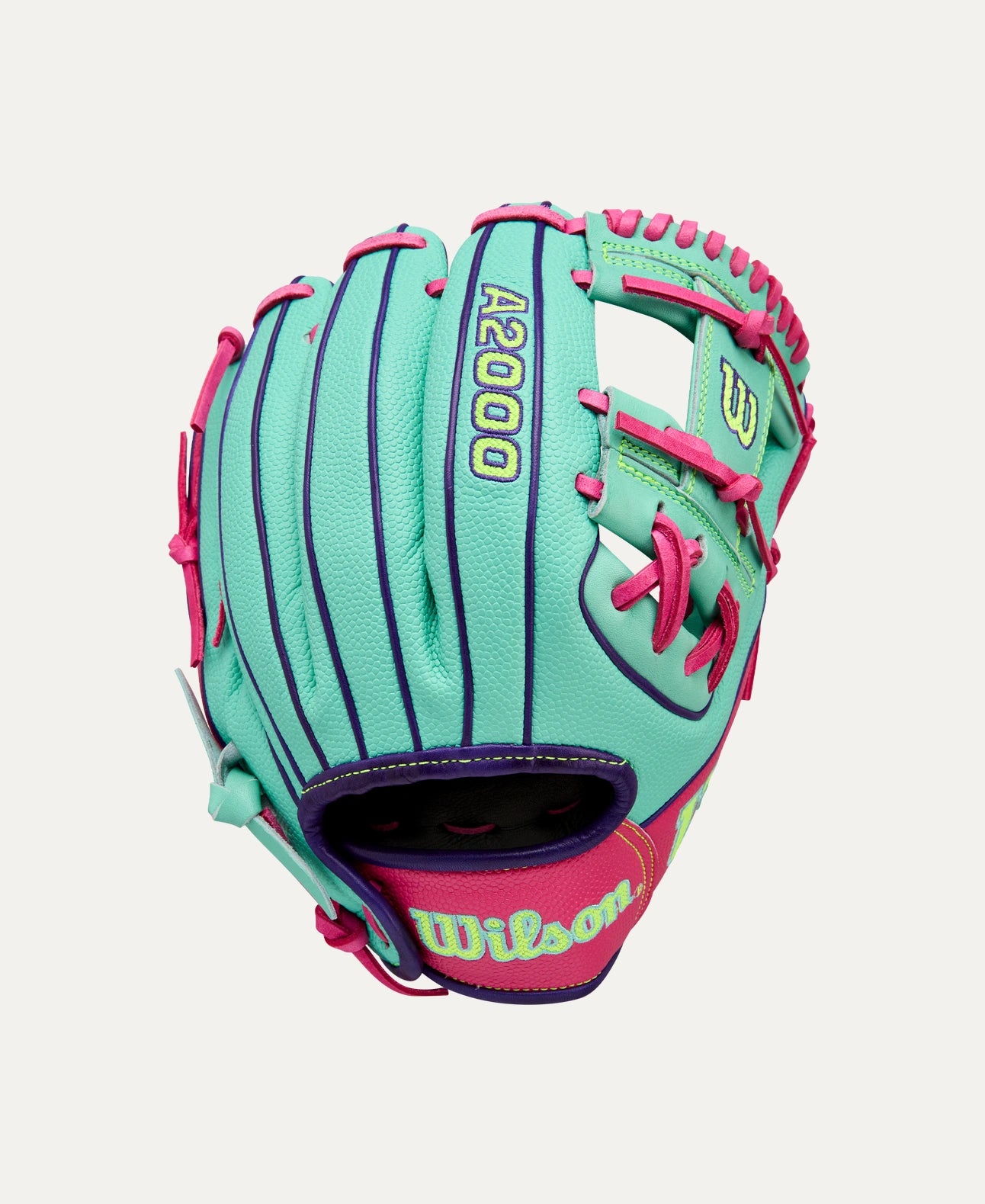 2025 Wilson A2000 Fall DP15SS 11.5" Infield Baseball Glove Right Hand Throw-Seafoam SS/Pink SS/Yellow