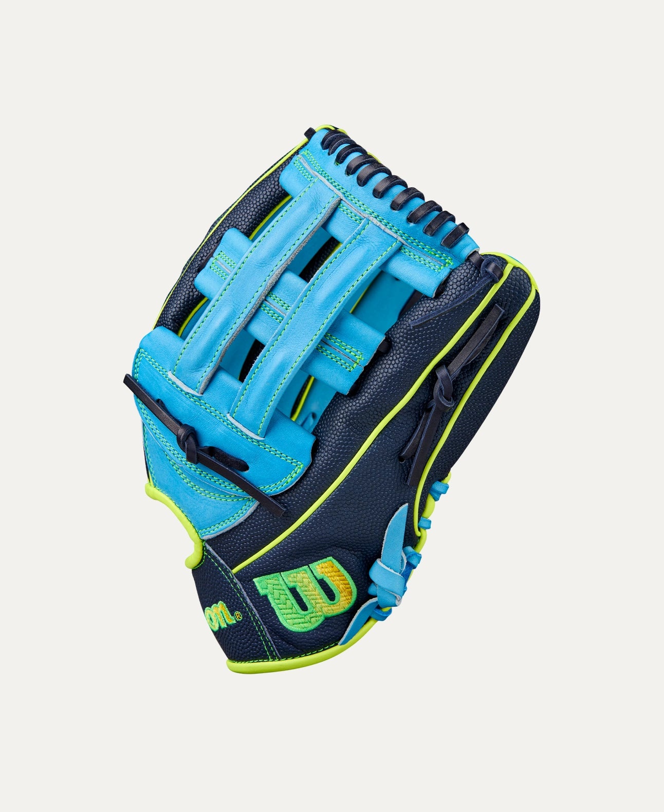 2025 Wilson A2000 Fall PF50SS 12.5" Outfield Baseball Glove Right Hand Throw- Skyblue/Navy SS/Yellow