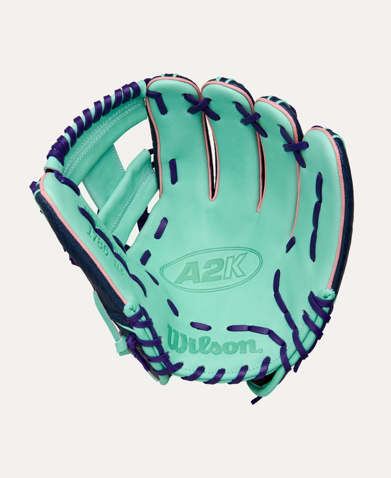 2025 Wilson A2K 1786SS Fall 11.5" Infield Baseball Glove Right Hand Throw-Seafoam/Navysss/Pink/Purple
