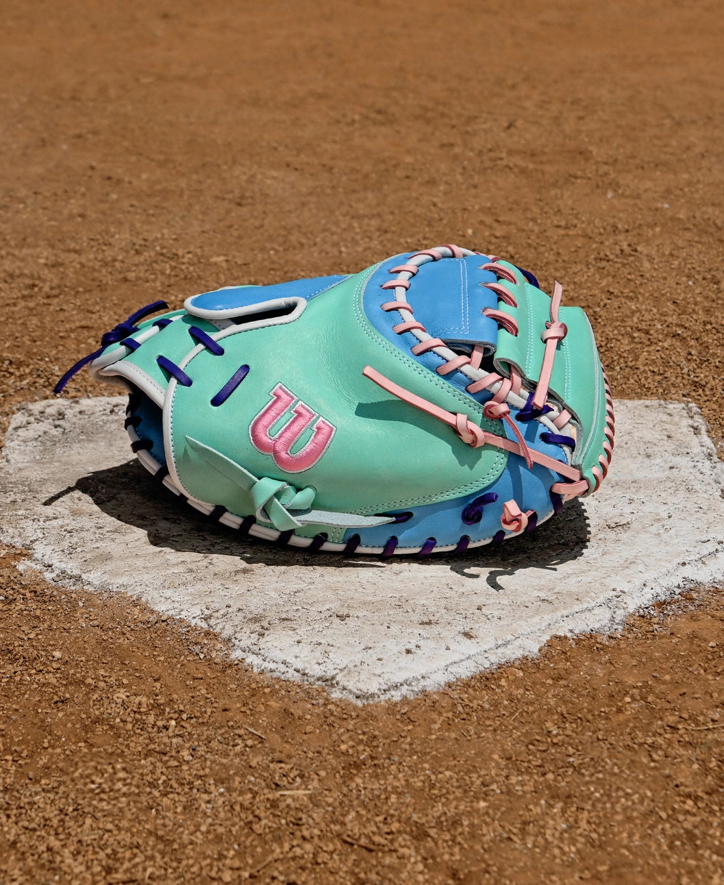 2025 Wilson A2K Fall 1734 34" Catchers Baseball Glove Right Hand Throw - Skyblue-Seafoam-Purple-Pink