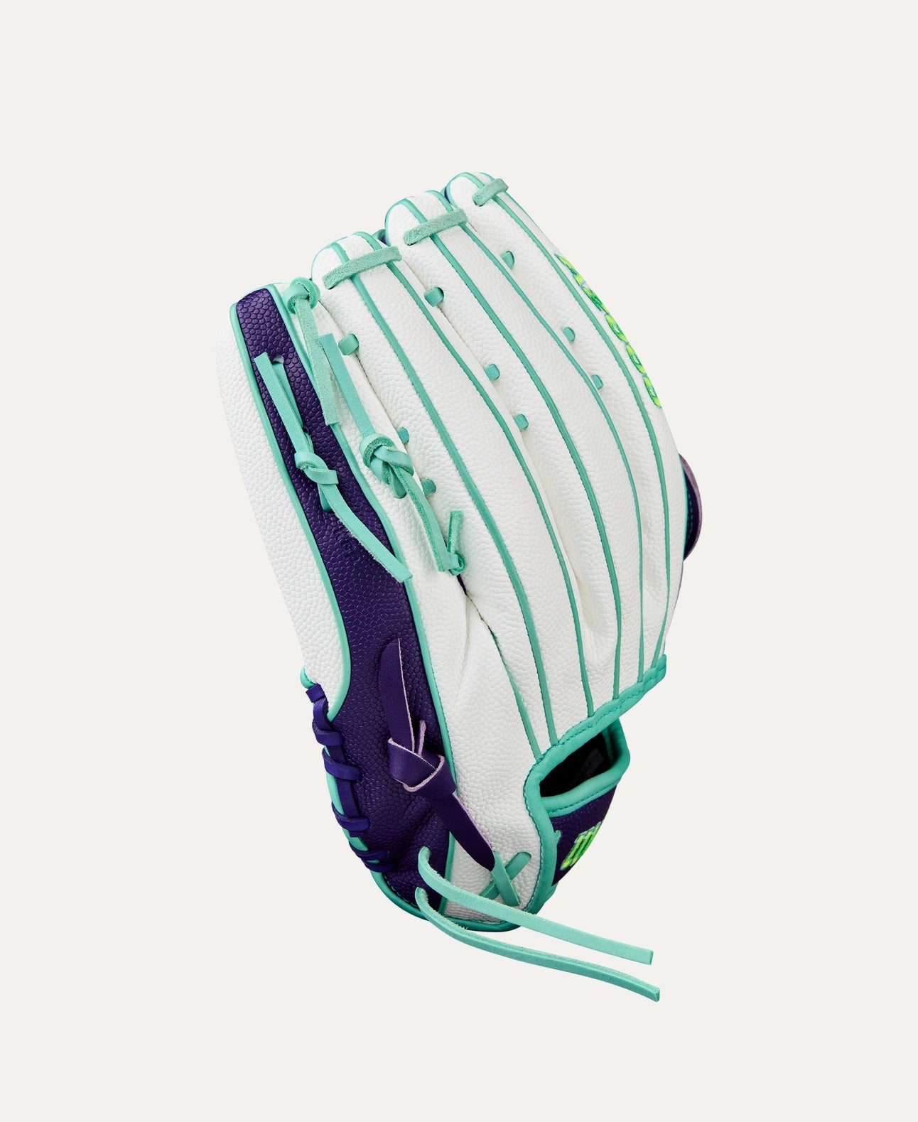 2025 Wilson A2000 Fall FP50 12.25" Outfield Softball Glove Right Hand Throw-Purple/White SS/Seafoam