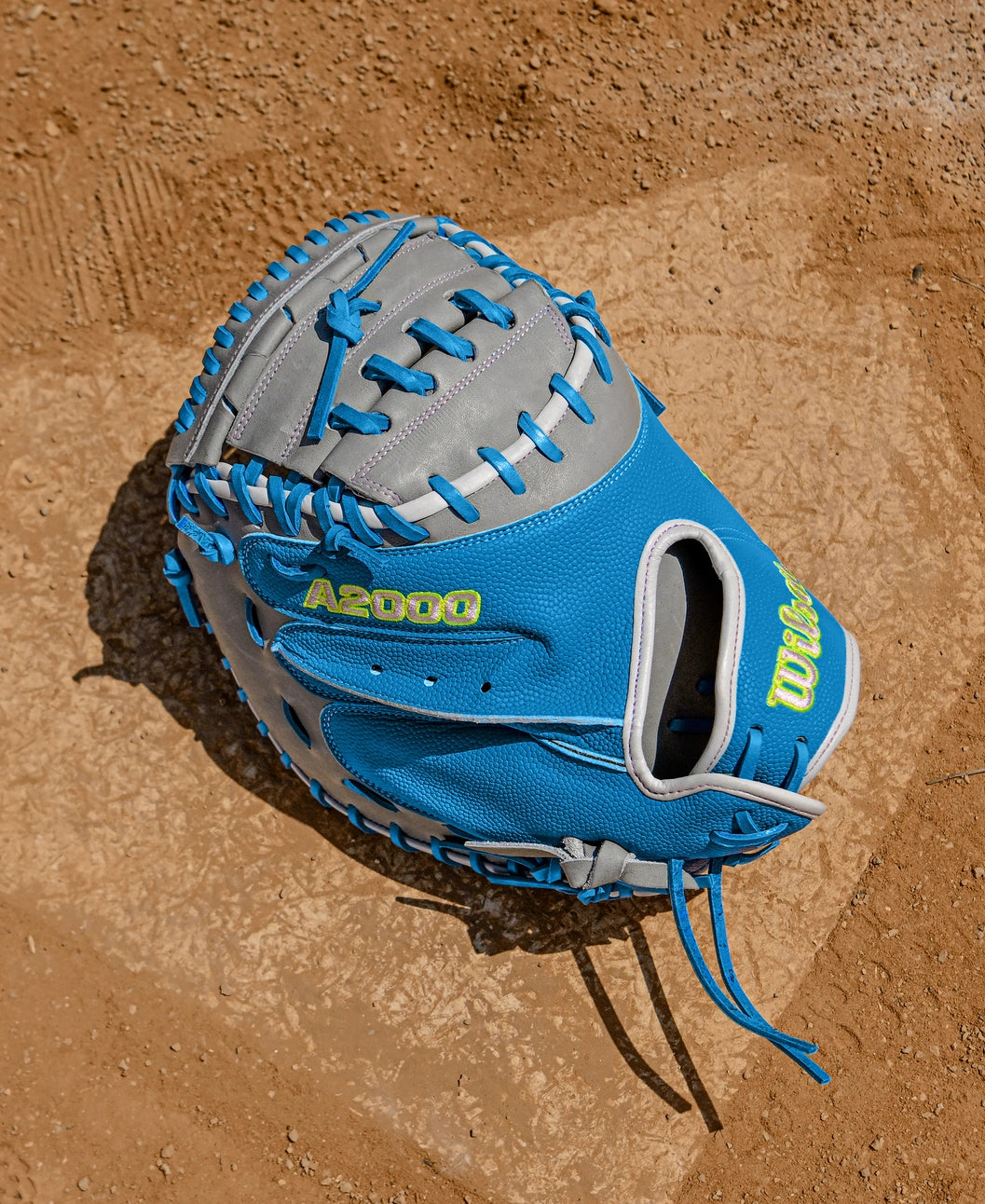 2025 Wilson A2000 FPCM23 Fall 34" Catchers Softball Glove Right Hand Throw-Skyblue/Grey/Yellow