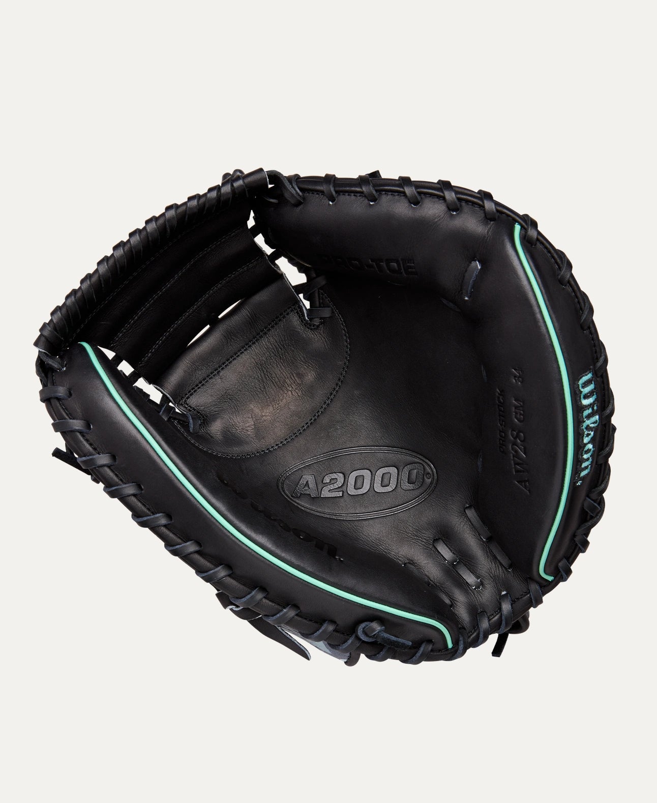 2025 Wilson A2000 Austin Wells Fall AW28 34" Catchers Baseball Glove Right Hand Throw-Black Camo SS/Seafoam
